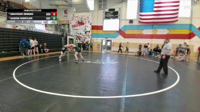 157 lbs Cons. Round 3 - Kason Kinstler, Cheyenne East vs Grayson Zemski, Sheridan