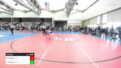 96-M lbs Quarterfinal - Brian Danbe, RedNose Wrestling School vs Jacob Philips, Red Devil Wrestling Club