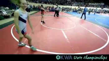 98 lbs Quarterfinal - Dru Turner, Hinton Takedown Club vs Zoie Reed, Sallisaw Takedown Club