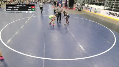 16U Girls - 105 lbs Quarters - Kynlie Keffer, Daleville Broncos Wrestling Club vs Alicia Kenfack, North Dakota