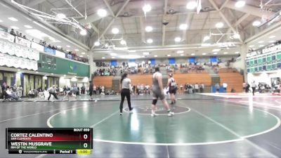 285 lbs Cons. Round 4 - Cortez Calentino, San Clemente vs Westin Musgrave, Rim Of The World