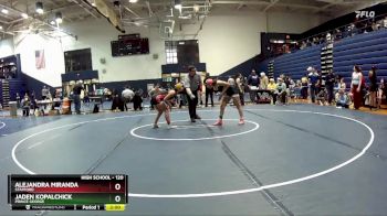 120 lbs Semifinal - Alejandra Miranda, Stafford vs Jaden Kopalchick, Prince George