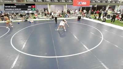 Junior Girls - 110 lbs Cons. Round 3 - Tatum Dolan, Lost City Wrestling Club vs Annabelle Dunlop, Missouri Women's Wrestling Regional Training Center