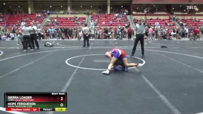 115 lbs Round 2 - Sierra Loader, Caney Valley Wrestling vs Hope Fergueson, Salina Wrestling Club