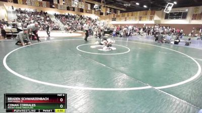 83 lbs Semifinal - Braden Schwarzenbach, Mantanona TC vs Conan Corrales, Rough House Wrestling