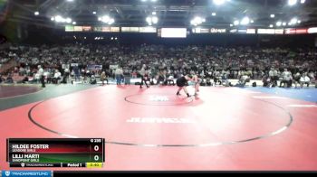 G 235 lbs Cons. Round 2 - Hildee Foster, Leadore Girls vs Lilli Marti, Sandpoint Girls