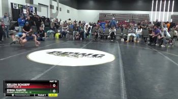 90 lbs Semis & 1st Wrestleback (8 Team) - Kellen Schoeff, Legacy Blue vs Emma Mantei, Dundee Wrestling (MI)