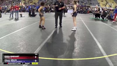 124 lbs Round 1 (16 Team) - Emma Rinehart, Lourdes vs Malia Welch, Southern Oregon University