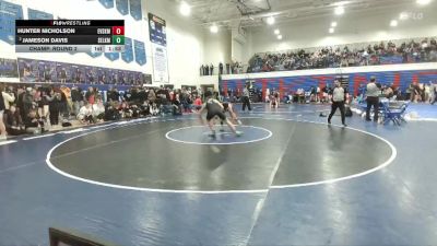 165 lbs Champ. Round 2 - Hunter Nicholson, East Valley (Spokane) vs Jameson Davis, Selkirk
