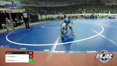 76 lbs Quarterfinal - Parker Zluticky, Kansas Young Guns vs Deacon Brooks, Liberty Warrior Wrestling Club