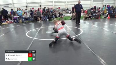 95 lbs Semifinal - Jason Grimmett Jr., Untouchables 12u vs Azariah Gervin, Woodshed WC