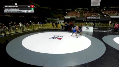 285 lbs Cons. Quarters - Antonio Givens, Healdsburg Wrestling Club vs Jesus Rodriguez