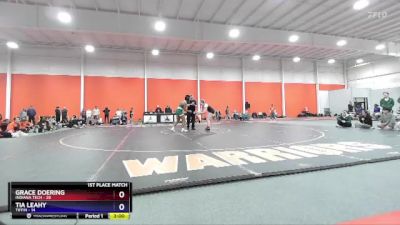 191 lbs Finals (2 Team) - Tia Leahy, Tiffin vs Grace Doering, Indiana Tech