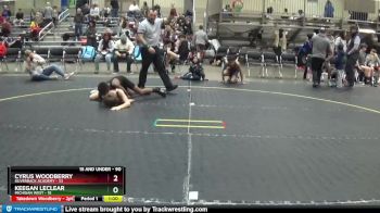 90 lbs Cons. Round 2 - Keegan LeClear, Michigan West vs Cyrus Woodberry, Silverback Academy