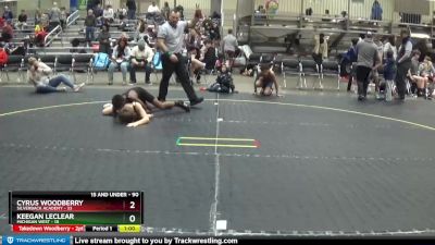 90 lbs Cons. Round 2 - Keegan LeClear, Michigan West vs Cyrus Woodberry, Silverback Academy