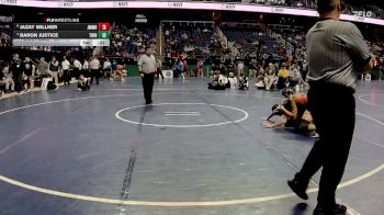 2A 144 lbs Cons. Round 3 - Baron Justice, Trinity vs Jazay Millner, John M. Morehead High School