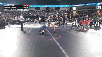 132 lbs Consi Of 16 #2 - Anthony Cruz, Folsom (SJ) vs Joseph Albert, Everett Alvarez (CC)