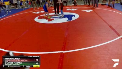 92 lbs Cons. Round 3 - Ryder Buckner, Moorcroft Mat Masters Wrestling Club vs Chaynce Magana, Green River Grapplers