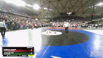 Girls 3A/4A 145 Semifinal - Amailee Niz, Yelm (Girls) vs Monica Kaiser, South Kitsap (Girls)