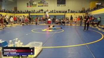 92 lbs Cons. Round 1 - Konner Mills, Cougar Wrestling Club vs Wyatt Yeager, Dodge City Training Center