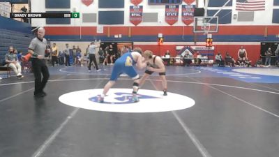 189 lbs Quarterfinal - Brayden Taggart, Bentworth vs Brady Brown, Derry Area
