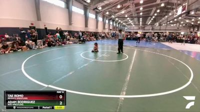 52 lbs Quarterfinal - Tae Romo, ReZults Wrestling vs Adam Rodriguez, Rise Wrestling