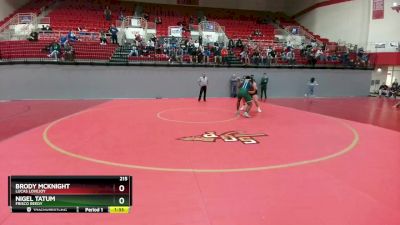 215 lbs Round 2 - Nigel Tatum, Frisco Reedy vs Brody McKnight, Lucas Lovejoy