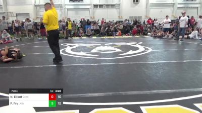 75 lbs Round 2 - Nora Elliott, Metro All-Stars vs Piper Fry, Lady Pitbulls