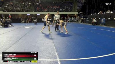 165 lbs Champ. Round 1 - Brian Petry, Cornell College vs Austen James, Westminster