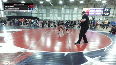 U20 Women - 53 lbs Cons. Round 1 - Hayden Fry, CA vs Valarie McAnelly, AK