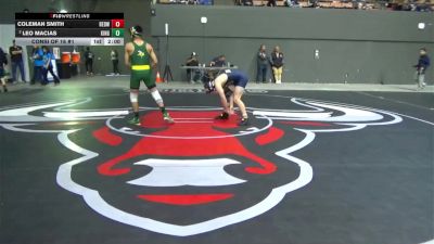 134 lbs Round Of 16 - Coleman Smith, Redwood vs Leo Macias, Kingsburg