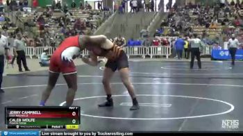 A 220 lbs Semifinal - Caleb Wolfe, Pigeon Forge vs Jerry Campbell, East Nashville