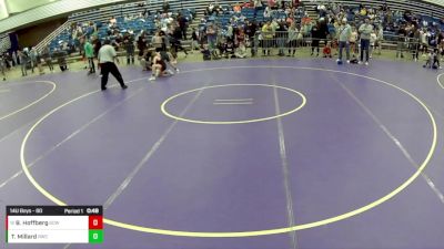 14U Boys - 80 lbs Cons. Round 1 - Teddy Millard, Rochelle Wrestling Club vs Bennett Hoffberg, St. Charles WC