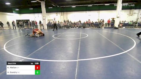 132 lbs Round Of 64 - Kaden Mellon, OH vs Hunter Gundry, NC