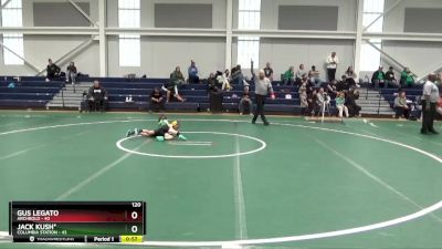 120 lbs Round 5 (6 Team) - Gus Legato, Archbold vs Jack Kush*, Columbia Station