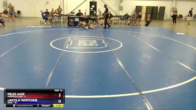 92 lbs Quarterfinals (8 Team) - Miles Aase, Minnesota Red vs Lincoln Whitcome, Iowa