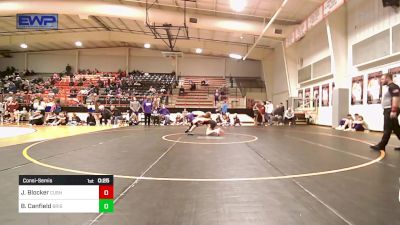 132 lbs Consolation - Jason Blocker, Cushing High School vs Beau Canfield, Bristow High School
