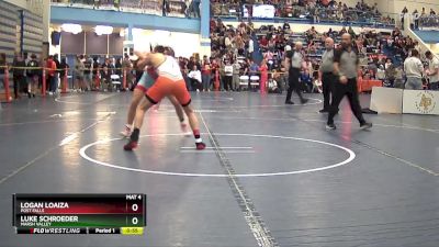 120 lbs Cons. Round 4 - Luke Schroeder, Marsh Valley vs Logan Loaiza, Post Falls