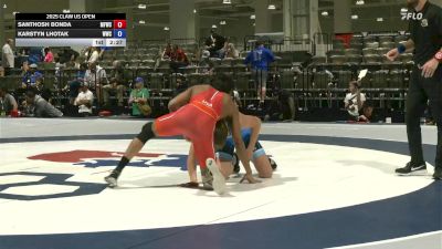 65 lbs Cons. Round 3 - Santhosh Bonda, Morris Fitness Wrestling Club vs Karstyn Lhotak, Wolves Wrestling Club