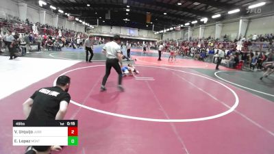 49 lbs Consi Of 8 #2 - Victor Urquijo, Juggernaut WC vs Easton Lopez, Monte Vista Takedown Club