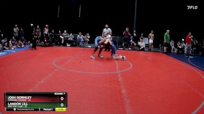 130 lbs Round 7 (8 Team) - Josh Gormley, Cordoba Trained vs Landon Lill, Grit Mat Club