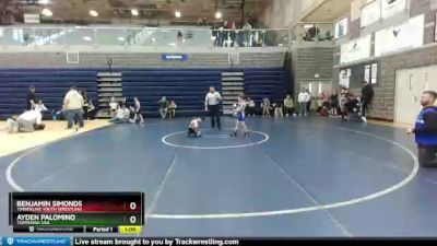 60 lbs Cons. Semi - Ayden Palomino, Toppenish USA vs Benjamin Simonds, Timberline Youth Wrestling