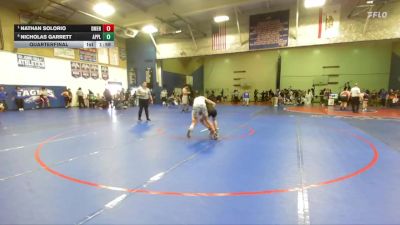 113 lbs Quarterfinal - Nathan Solorio, Damien vs Nicholas Garrett, Apple Valley