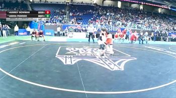 Girls-110 lbs Champ. Round 1 - Aubrey Bowman, Davison (Girls) vs Amira Perrier, Marquette (Girls)