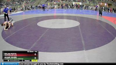 110 lbs Cons. Round 1 - Rylan Potts, Deschutes Mat Club vs Ryder Sauer, Illinois Valley Youth Wrestlin