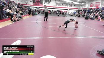 45 lbs Semifinal - Lincoln Johnson, Nixa vs Talon Dupriest, SlyFox Wrestling Academy