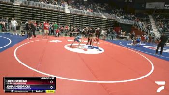 97 lbs Quarterfinal - Lucas Stirling, Camel Kids Wrestling vs Jonas Hendricks, Torrington Wrestling Club