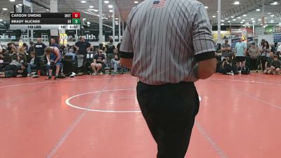 140 lbs Semifinal - Carson Owens, Team Shutt - HSC vs Brady Slicker, Kraken - HSC