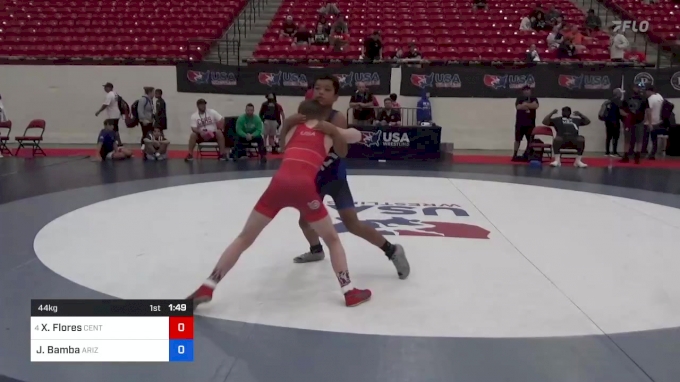 44 kg Cons 8 #1 - Xavier Flores, Center Grove Wrestling Club vs Justyn ...