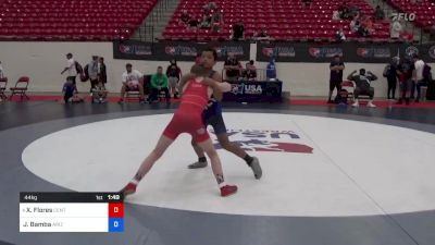 44 kg Cons 8 #1 - Xavier Flores, Center Grove Wrestling Club vs Justyn Bamba, Arizona